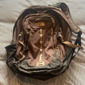 Unisex- Brown NorthFace Surge II Backpack